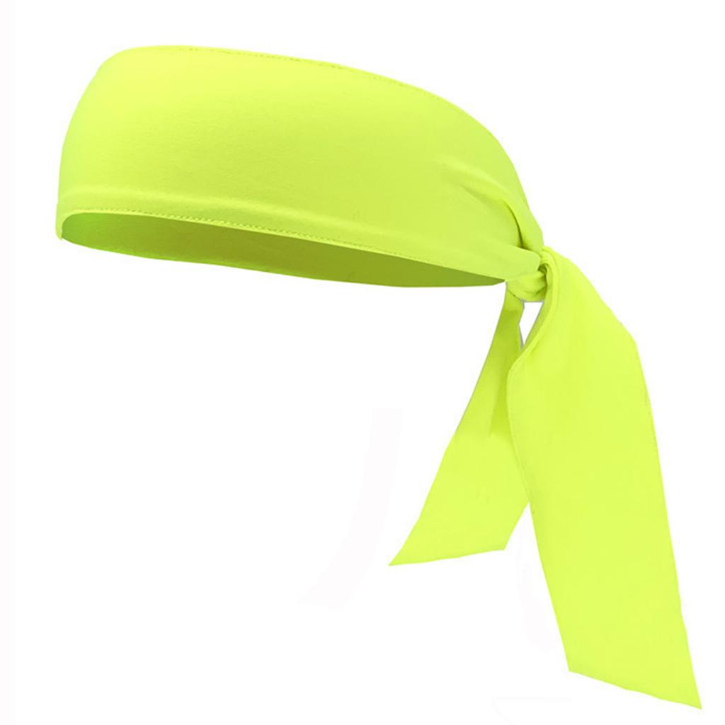 Men Women Adjustable Sports Head Tie, Quick Dry Elastic Sweat Headband, Solid Color Tie Back Headband for Workout Outdoor Team Sports