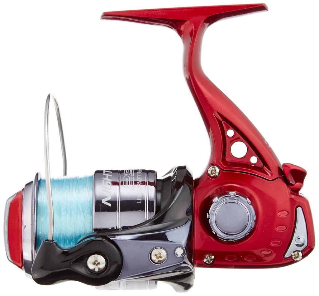 Рыболовная катушка Osaka Fishing Gear Night Spin 3 2500 NSP32500KR, которая светится при вращении (ОГК) Черный Красный