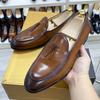 Male Tassel Loafers Genuine Cow Leather Men's Dress Shoes Handmade Slip On Wedding Party Office Causal Shoes for Men