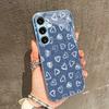 Чехол для телефона с узором в виде маленьких сердечек для Samsung Galaxy S26 S25 S24 S23 S22 FE Ultra Plus Встроенное стекло Ощущение голой панели Мужчины женщины