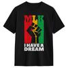Men's Black History Month Martin Have Dream Luther King Day  T Shirts  100% Cotton Clothes Funny Short Sleeve O Neck Tees