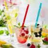 12pcs Reusable Sparkle Plastic Straws With Cleaning Brush, Rigid Non-Tipping Drinking Straws,for Tumbler Bar Home Party