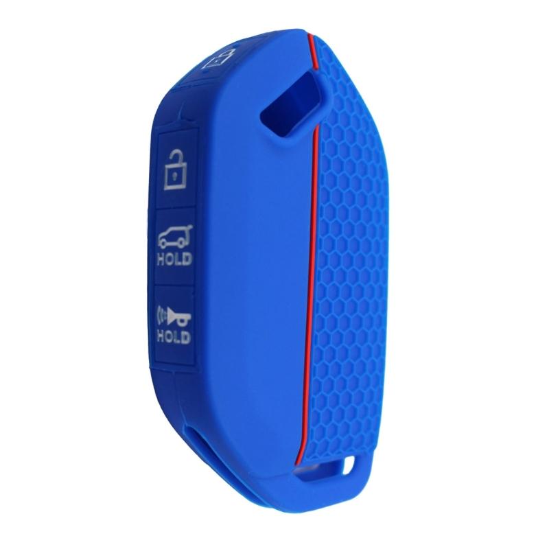 Key Fob Protector Cover Silicone Car Key Case Waterproof Remote Key Cover Honeycomb Texture Shell Case