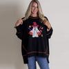 Women's Fall and Winter Halloween Ghost Sequins Sweatshirt Loose Casual Top