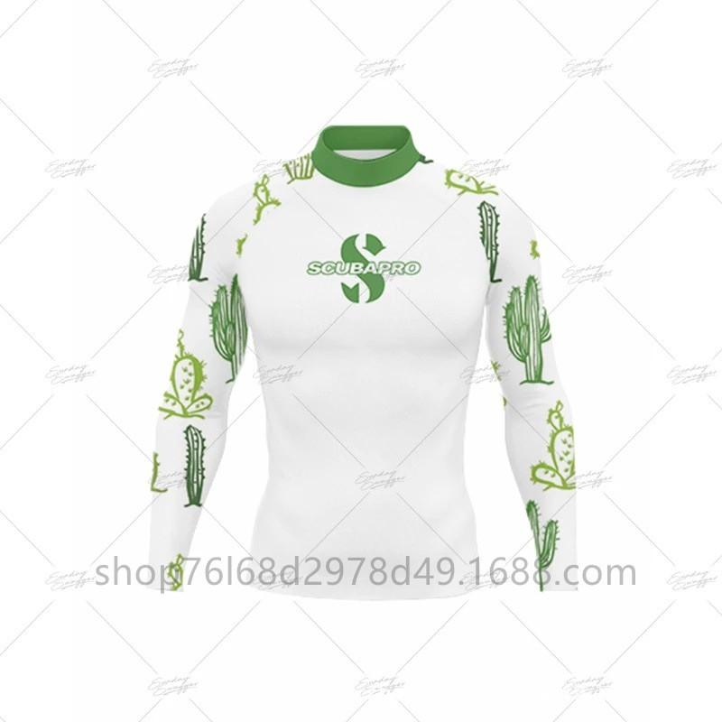 UV Protection Rash Guard Snorkeling Diving Surfing Long Sleeve High Neck Quick Dry Swimwear Top