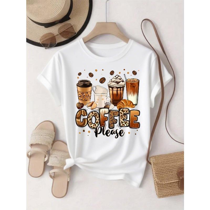 Модная женская футболка с круглым вырезом и принтом аниме с надписью европейского размера, отличающаяся минималистичным дизайном, удобная и дышащая.