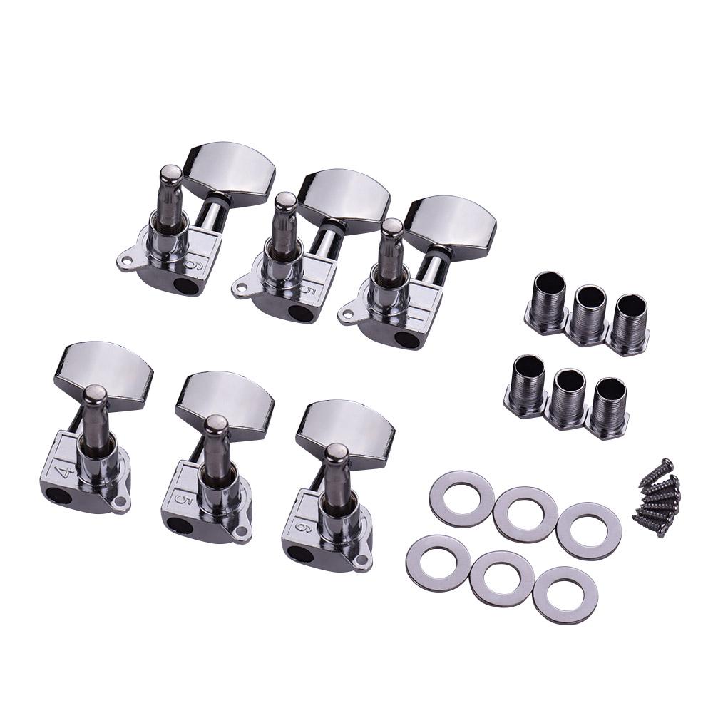 6 шт. 3L3R Полностью закрытые колки для настройки гитарных струн Головка колкового механизма для фолк-гитары