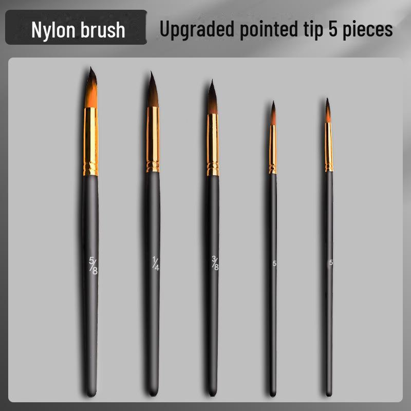 Набор нейлоновых кистей для рисования гуашью и акварелью для студентов-художников для акриловой и масляной живописи