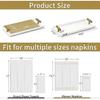 Napkin Holder for Bathroom, Guest Towel Holder Tray for Bathroom, White Guest Napkin Holders with Golden T-Handle, Disposable Hand Towel Tray for Gues