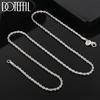 925 Sterling Silver 3mm Water Pattern Necklace Fashionable Wedding Jewelry