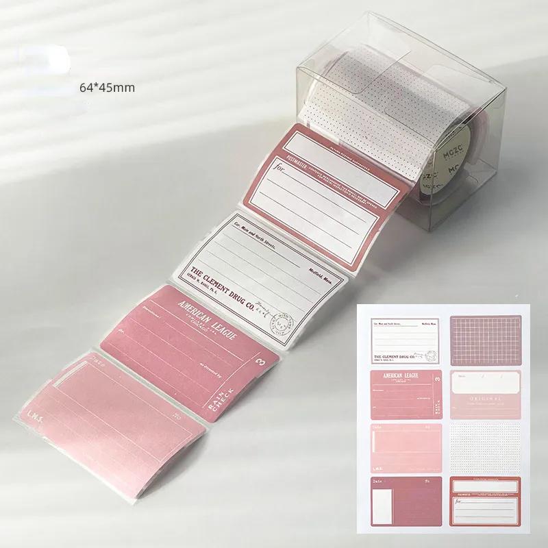 100 листов/коробка, выдвижной рулон, блокнот, креативная простота, клейкая заметка для исследования, сделай сам, декоративная наклейка для скрапбукинга, милая наклейка с этикеткой