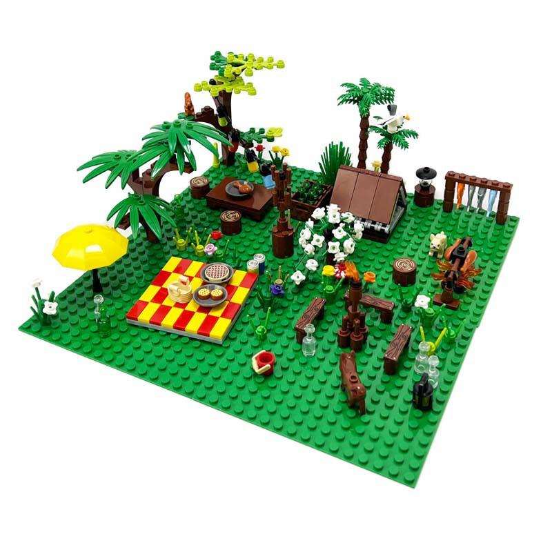 Camping Picnic Tent Outdoor Small Particle Building Blocks For Diy Assembly Creative Plastic Toys