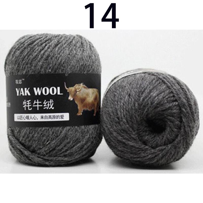 Yak Fluff Yarn Needle Knitted Scarf Jacket Material Hand Woven Medium Thick Yarn Wool Yarn Multi-Color Soft DIY Gift