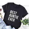 Лучшая тетя на свете принт футболка тетя модные летние топы женская футболка подарок для девочки летняя с коротким рукавом свободная спортивная повседневная