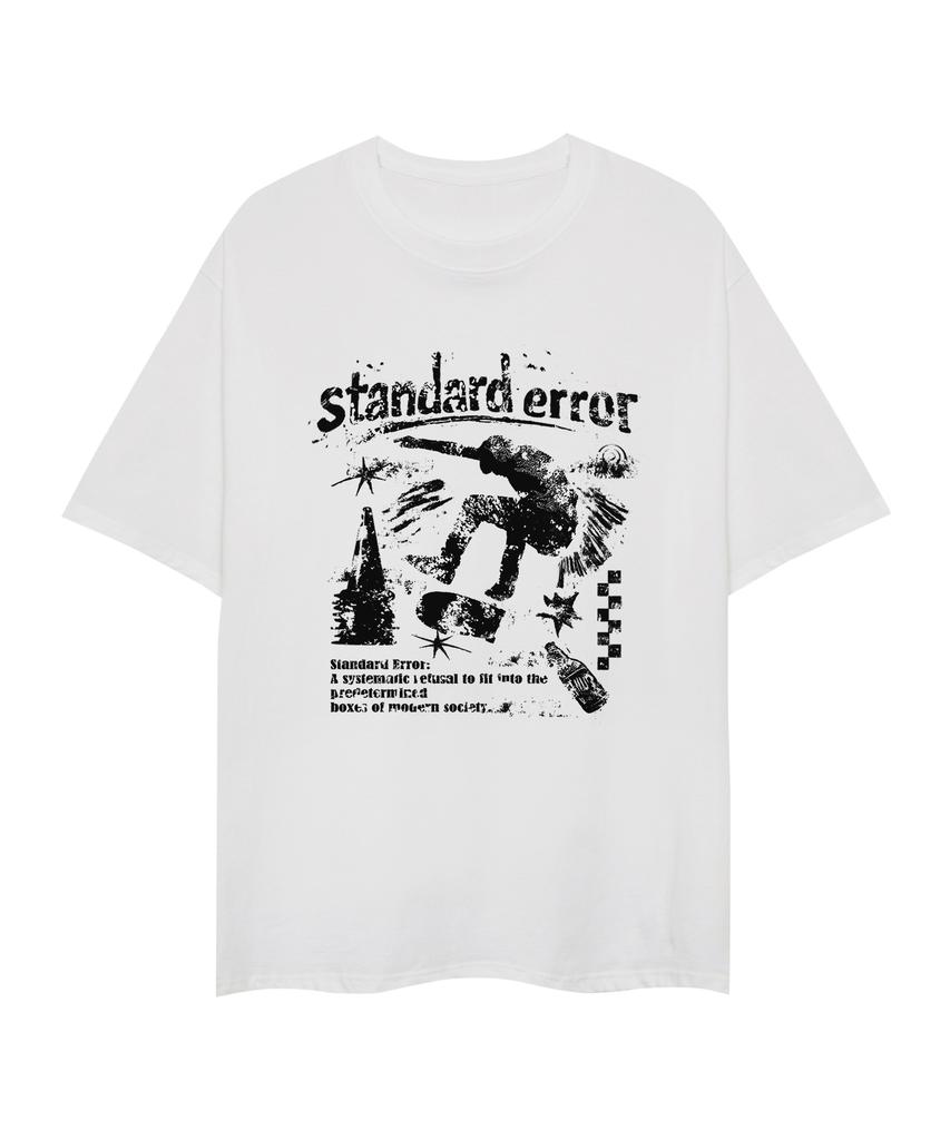STANDARDERROR 87-Stan323 Городская Граница Трещина Однотонная Футболка с Коротким Рукавом (2 цвета)