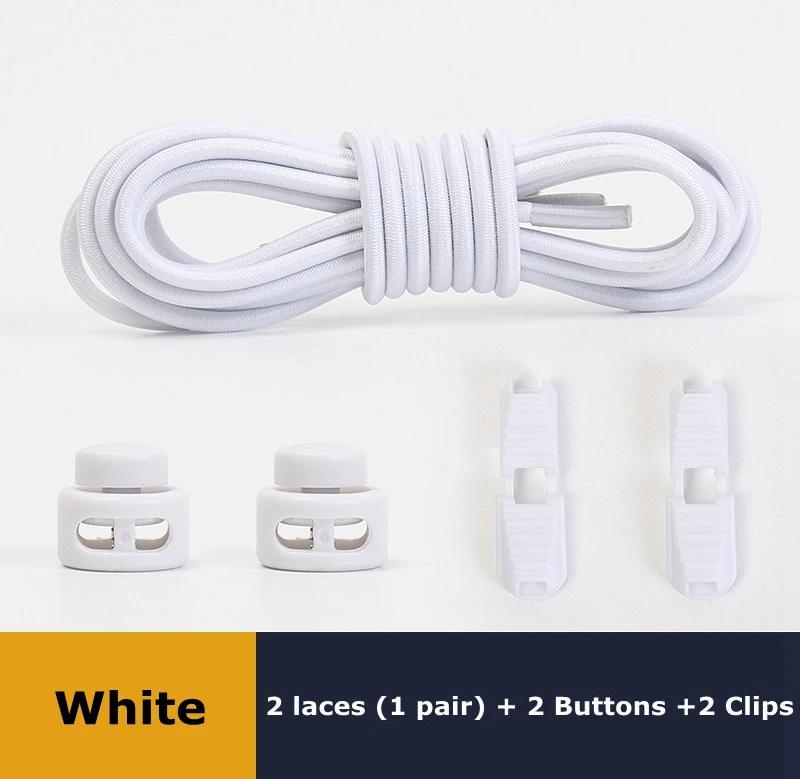 Шнурки без завязывания, подходящие для любой обуви, круглые эластичные шнурки с пружинным замком, быстро надеваются за 1 секунду, шнурки для хайкинга, спорта, ленивые шнурки