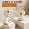 MINI Fan Foldable Desktop Fan Third Gear Adjustable Neck Fans Portable USB Recharge Outdoor Air Conditioner with Phone Holder