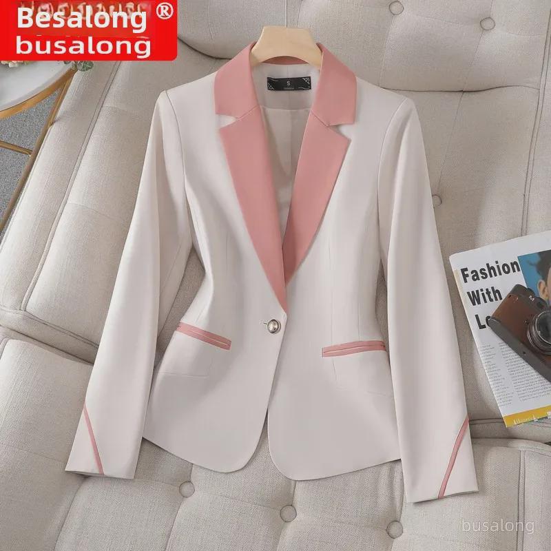 Busalong Women's Long-Sleeve Professional Suit Jacket 8302