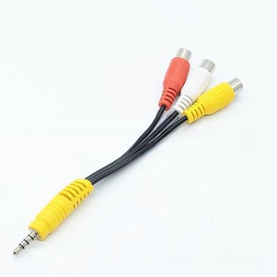 3,5 мм на RCA 1-на-3 AV-кабель-адаптер для подключения приставки к телевизору