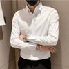 Весна Осень Мужская Рубашка с Длинным Рукавом Приталенная Прическа Универсальная Личная Вышивка Ins Трендовая Повседневная Мода Красивая