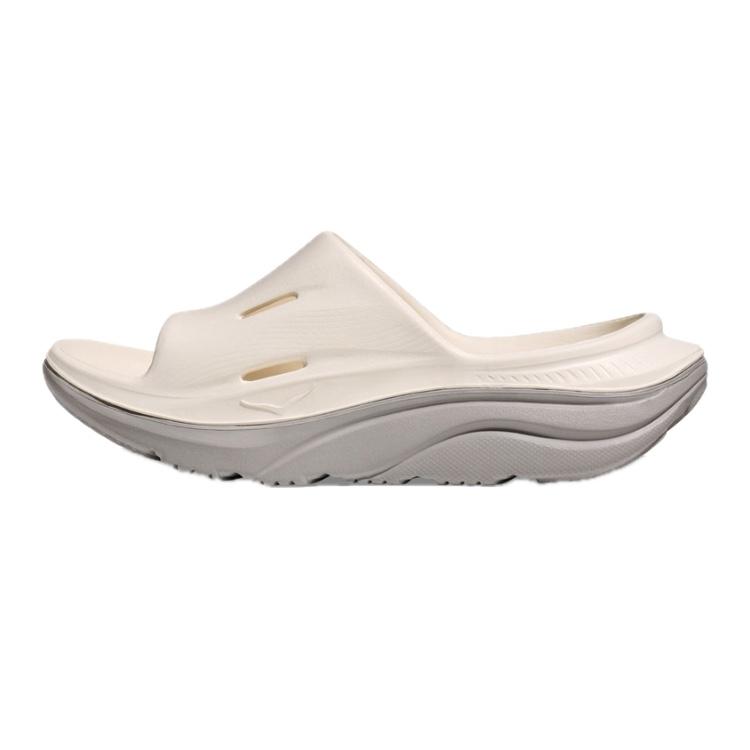 HOKA One One Ora Recovery Slide 3 Удобные устойчивые к запаху шлепанцы Унисекс Белый Серый 1135061-ATRS