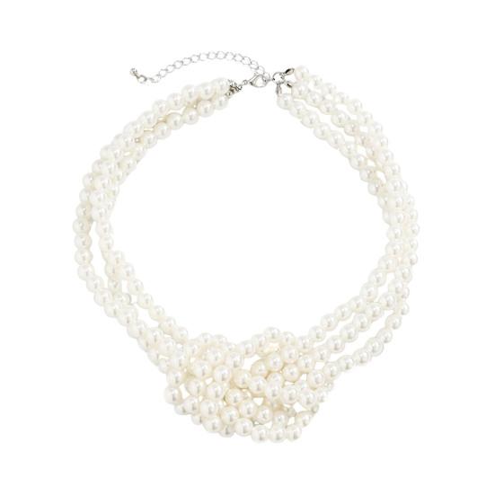 Женское ожерелье, гладкий многослойный жемчуг, регулируемая длина, украшение из искусственной шеи из нержавеющей стали, ювелирные изделия на день рождения