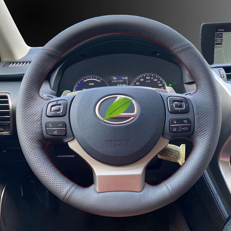 Натуральная кожаная ручная прошивка чехла рулевого колеса для Lexus ES, NX, RX, GS, IS, CT