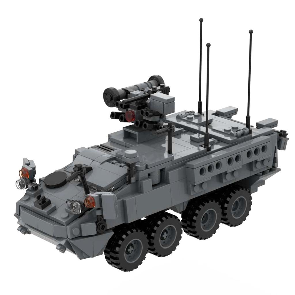 Боевая машина LAV-25 Stryker Bradley Армия США Немецкий Boxer Восьмиколесные Транспортеры Бронированный Военный Конструктор Игрушка