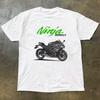 Лето 2025-26 Новая горячая распродажа Kawasaki Хлопковая футболка с принтом Модный тренд Спортивная Быстросохнущая Впитывающая пот Мотоцикл