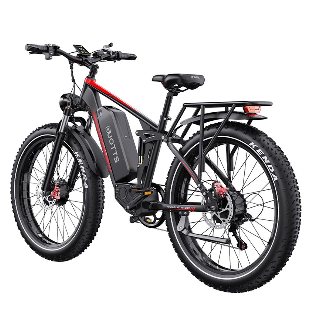 Electric Bicycle All Terrain Duotts 26" 750Wx2 Motor Fully Suspended Adult Electric Bicycle Max Load 150Kg Shimano 7 Speed Black S26