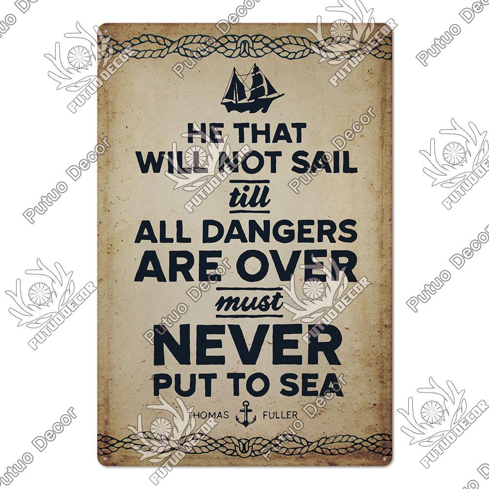 Декор Навигация Жестяной Знак Металлические Знаки Винтаж Морская Мечта Искусство для Пляжа Пляжный Дом Морской Человек Пещера Украшения Стены