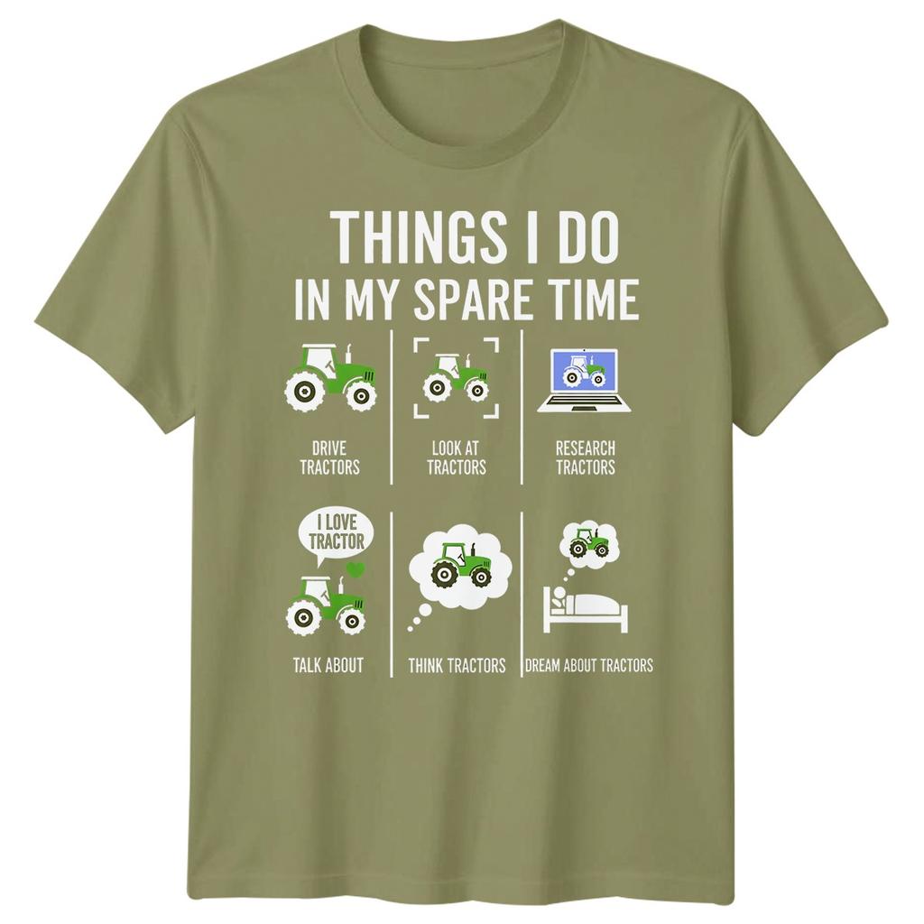 Things I Do In My Spare Time Tractors Hobby Unisexs Unisexs Graphic Tee