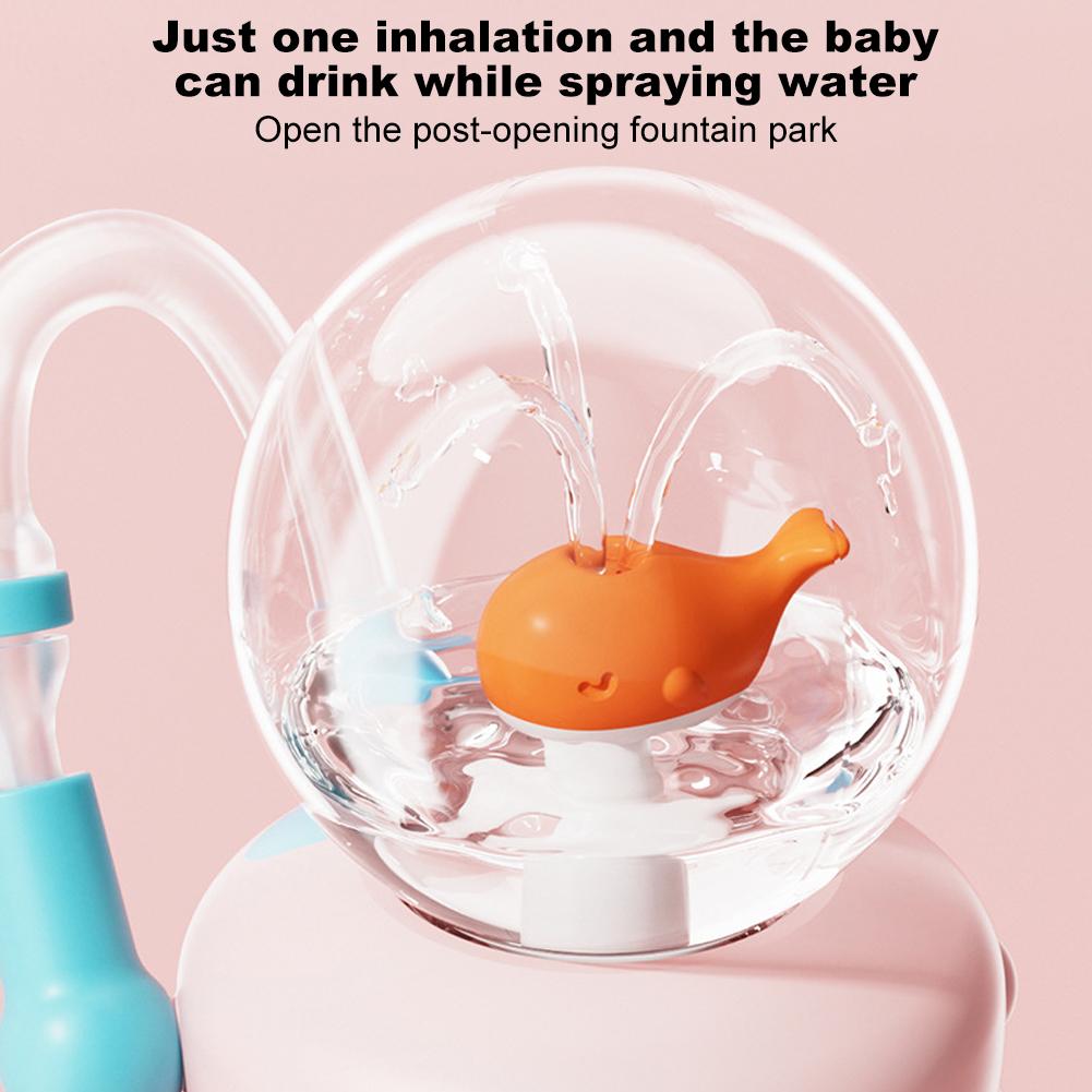 Стакан-фонтан «Кит» 24 унции Детский милый стакан с трубочкой из нержавеющей стали с ручкой 710 мл Стакан для воды с 2 крышками