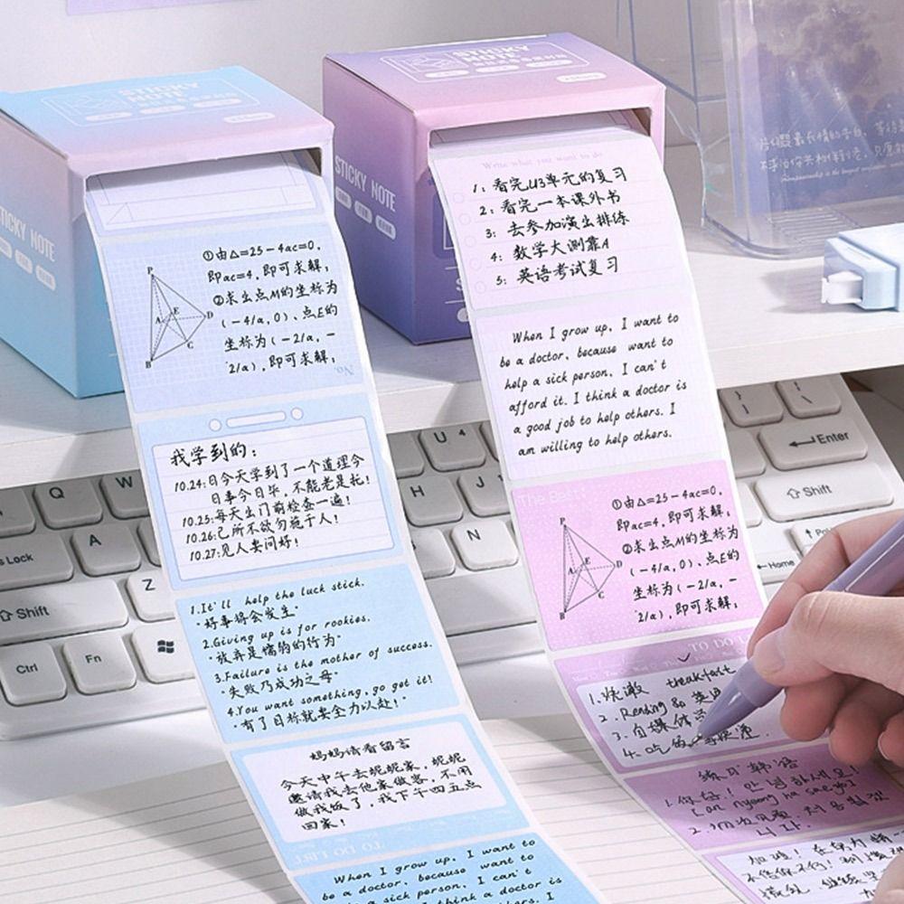 256 PCS/Set DIY Memo Pad Pull-out Roll Type Scrapbook Sticker Study Sticky Note  Creative Stationery
