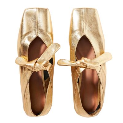 Модные туфли с перекрестными ремешками, лаконичной плоской подошвой, одинарные, весна-осень, черно-золотые, в панк-стиле, 2024, новая мода, женская обувь, размер 43, обувь ручной работы