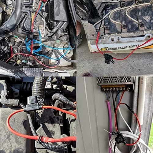 Держатель предохранителя 12AWG 5 шт., сверхмощные линейные плоские низкопрофильные автомобильные предохранители с 25 лезвиями 10A/15A/20A/25A/30A по 5 шт. каждый