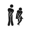 WC Toilet Entrance Sign Door Stickers For Public Place Home Decoration Creative Pattern Wall Decals Diy Funny Vinyl Mural Art