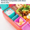 Silicone Bento Box Condiment Organizer Sauce Divider Cup with Lid Fruit Storage Kids Lunch Box Reusable Bento Box