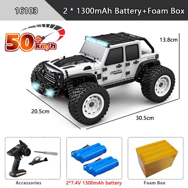 Новый автомобиль 4x4 с дистанционным управлением, 50 км/ч, со светодиодными фонарями, внедорожный 4x4, высокоскоростной дрифтовый монстр-трак, бесщеточный гоночный автомобиль для детей и взрослых, игрушки в подарок