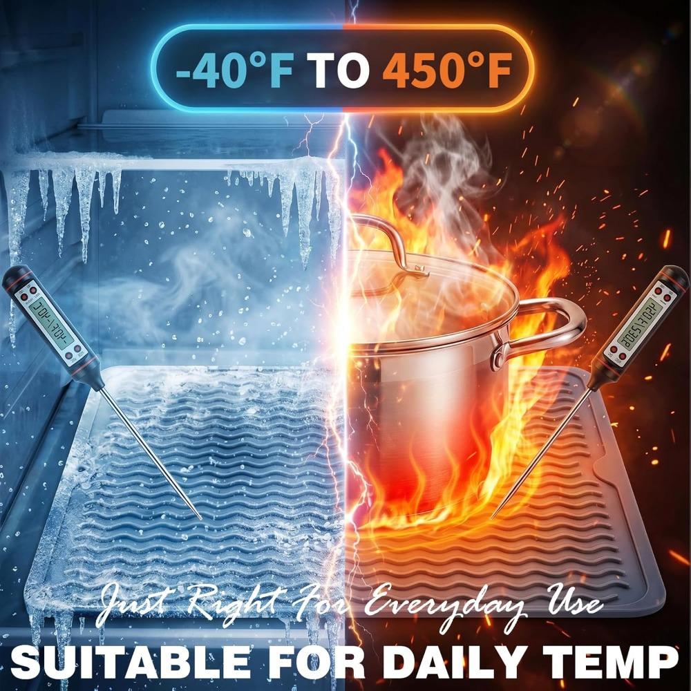 2 Pack Silicone Dish Drying Mat for Kitchen Counter Waterproof Place mats Sink Protector Stove Top Organizer Appliance Storage 15"x11.5"