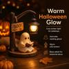 Resin Reading Ghost Figurine Hanging Lantern LED Ghost Decoration  Bookshelf Decor