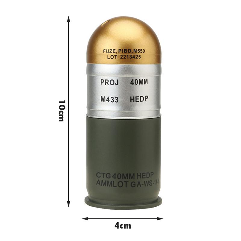 M433 Hedp 40Mm патрон макет гранаты модель военный вентилятор коллекция игрушка подарок мини-кейс для хранения страйкбольный дисплей украшение