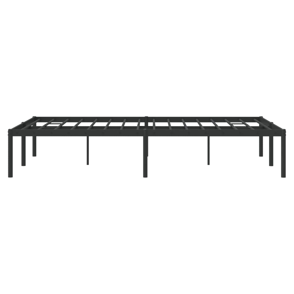 Metal Bed Frame Black 120 x 190 cm