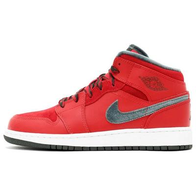 Air 1 Mid Premium BG Varsity Red Детские кроссовки Темно-армейский-Белый 619049-631