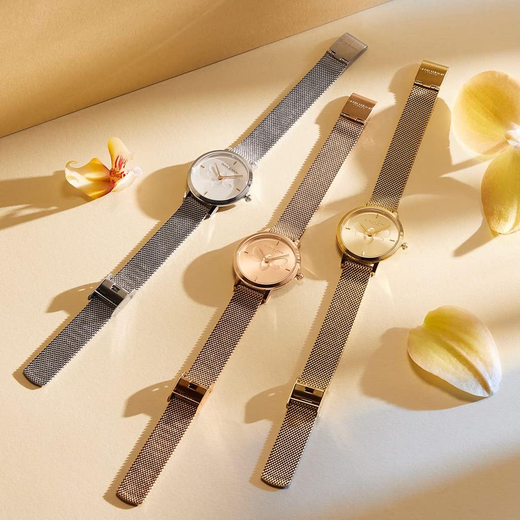 Авторизованный дилер Olivia Burton Watch Ladies ob24000020 Signature 28mm Bee Ultra Slim Carnation Gold Mesh Watch Watch [OLIVIA BURTON]