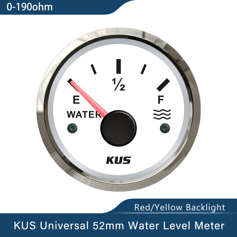 KUS Новый 2-дюймовый указатель уровня воды с подсветкой для автомобиля, судна 12В 24В 0-190 Ом 240-33 Ом