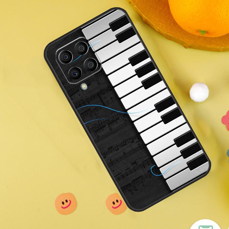 Музыкальный чехол 'Клавиши пианино' для Samsung Galaxy M35 M33 M21 M31 M16 M36 M56 M53 M13 M12 M32 M52 M15 M55 M14 M34 M54