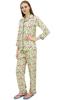 Cream Button-Down Shirt With Elastic Waist Pajama Pant 2 Pcs Pj