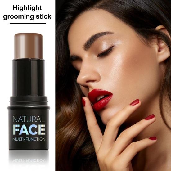 All-in-One Highlighter Blush Bronzer 3D Face Contour Makeup Stick Waterproof Long-lasting Highlighter Cream Non-greasy Face Blush Beauty Stick