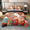 Japanese Ukiyoe Theme Duvet Cover Queen King Size Printed Bedding Set Kids Bedroom Decor Japanese Style 3 Pcs With 2 Pillowcases
